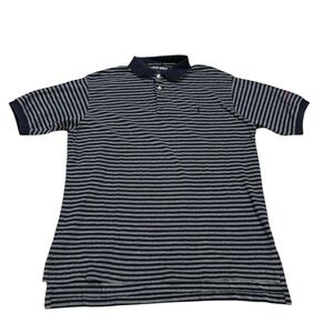 Polo Golf Ralph Lauren Polo Navy Blue snd Grey Stripes Blue‎ Pony Size Large